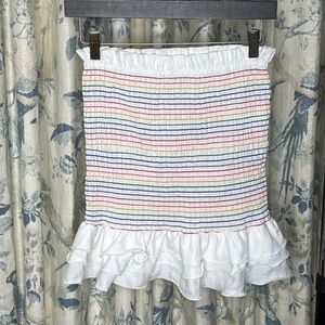 DO+BE Multicolor Striped Mini Skirt